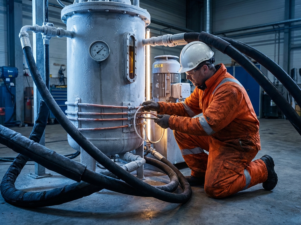 Гидростанция специального исполнения с подогревом масла для работы при температуре -40°C во взрывоопасной зоне