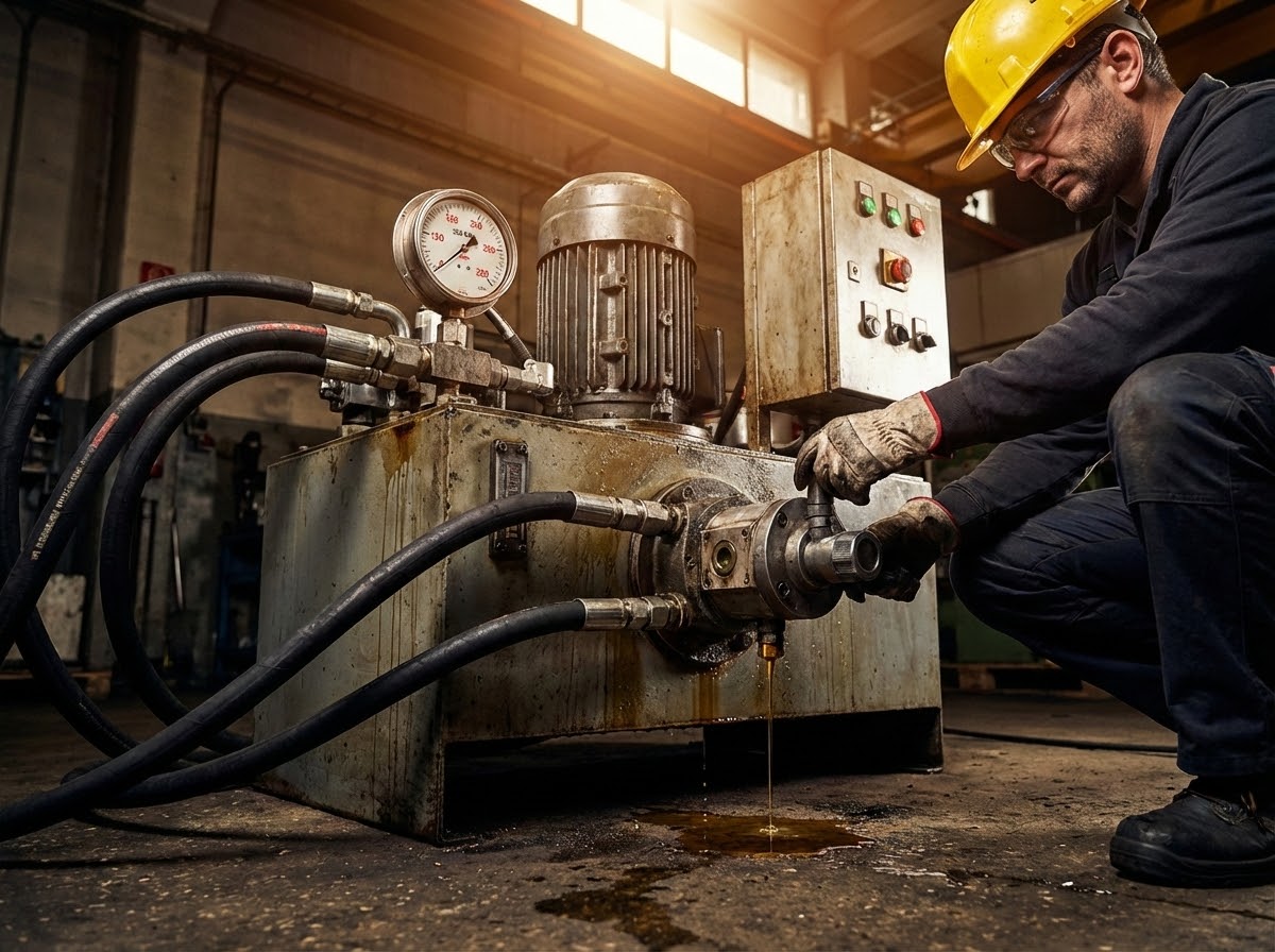 Настройка гидростанции с уникальными параметрами работы 350 бар - регулировка высоконапорного насоса и манометра