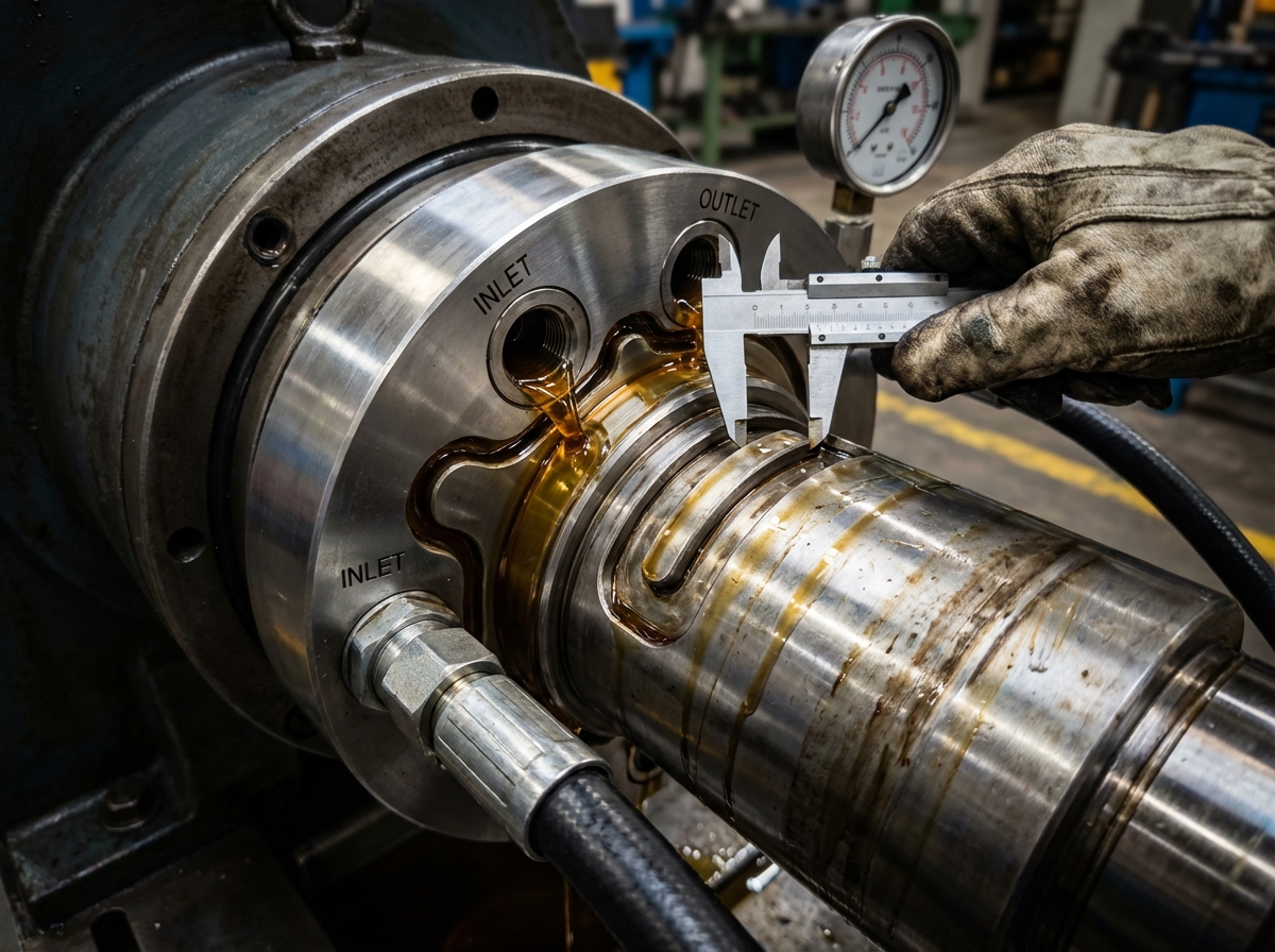 Распределительный диск аксиально-поршневого гидромотора с окнами подвода и слива масла - ключевой элемент системы