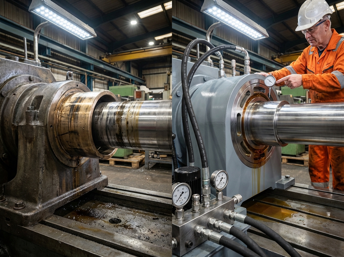 Сравнение обычного подшипника скольжения и гидростатического подшипника - разница в принципе работы масляной плёнки