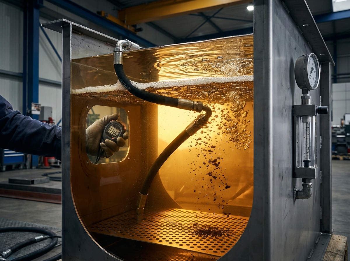 Расчет объема гидробака: хватит лить масло на глазок 3 - Производство гидравлического оборудования Процесс охлаждения и дегазации гидравлического масла в баке - правило трех минут покоя для расчета объема